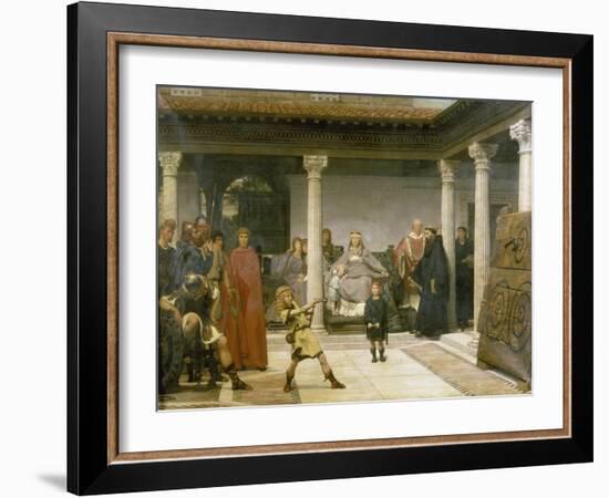 The Education of the Children of Clothilde and Clovis-Sir Lawrence Alma-Tadema-Framed Giclee Print