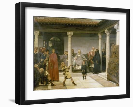 The Education of the Children of Clothilde and Clovis-Sir Lawrence Alma-Tadema-Framed Giclee Print