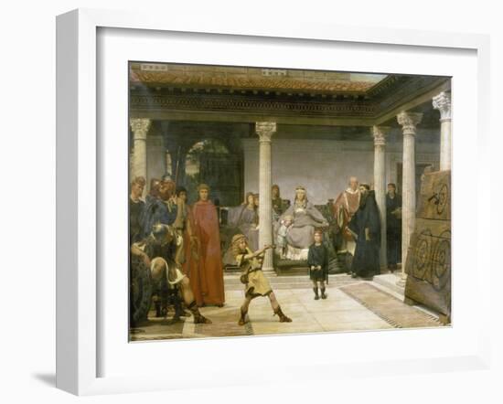 The Education of the Children of Clothilde and Clovis-Sir Lawrence Alma-Tadema-Framed Giclee Print