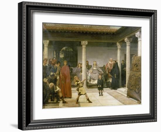 The Education of the Children of Clothilde and Clovis-Sir Lawrence Alma-Tadema-Framed Giclee Print