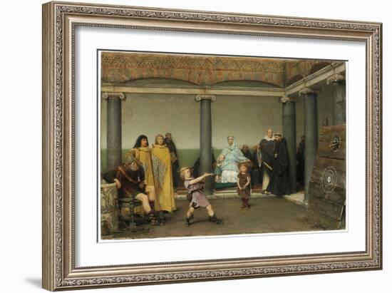 The Education of the Children of Clotilde and Clovis, 1868-Sir Lawrence Alma-Tadema-Framed Giclee Print