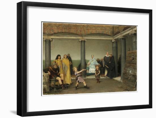 The Education of the Children of Clotilde and Clovis, 1868-Sir Lawrence Alma-Tadema-Framed Giclee Print