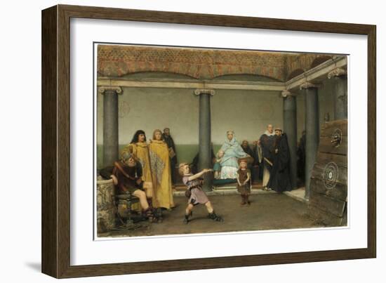 The Education of the Children of Clotilde and Clovis, 1868-Sir Lawrence Alma-Tadema-Framed Giclee Print