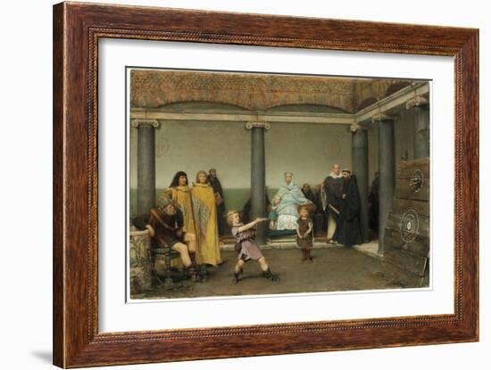 The Education of the Children of Clotilde and Clovis, 1868-Sir Lawrence Alma-Tadema-Framed Giclee Print