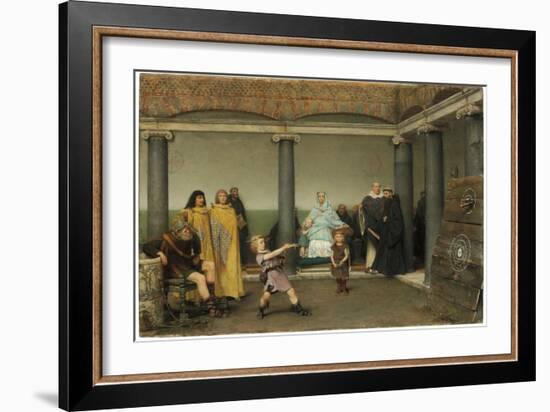 The Education of the Children of Clotilde and Clovis, 1868-Sir Lawrence Alma-Tadema-Framed Giclee Print