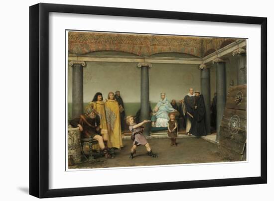 The Education of the Children of Clotilde and Clovis, 1868-Sir Lawrence Alma-Tadema-Framed Giclee Print