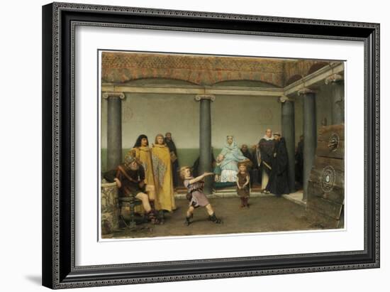 The Education of the Children of Clotilde and Clovis, 1868-Sir Lawrence Alma-Tadema-Framed Giclee Print