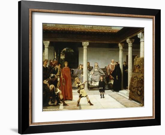 The Education of the Children of Clovis (School of Vengeance; Training of Clotilde's Sons)-Sir Lawrence Alma-Tadema-Framed Giclee Print