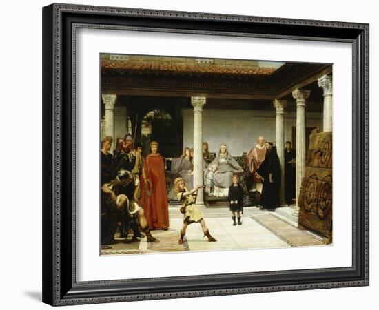 The Education of the Children of Clovis (School of Vengeance; Training of Clotilde's Sons)-Sir Lawrence Alma-Tadema-Framed Giclee Print