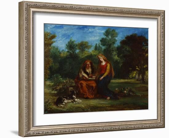 The Education of the Virgin, 1852-Eugene Delacroix-Framed Giclee Print