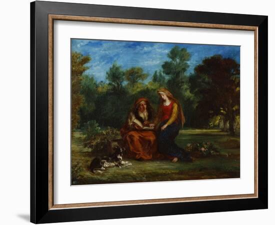 The Education of the Virgin, 1852-Eugene Delacroix-Framed Giclee Print