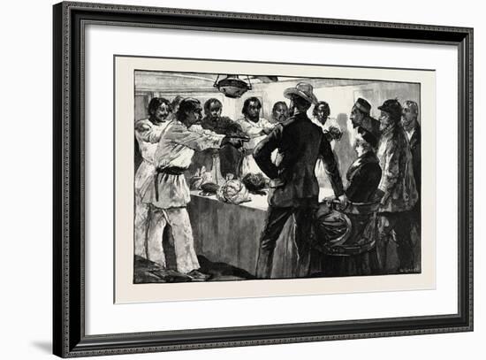 The Effect of His Speech Was to Cause the Whole of Them to Extend their Arms Towards Us with the Fo-William Heysham Overend-Framed Giclee Print