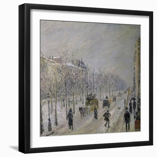 The Effect of Snow on the Boulevard's Appearance-Camille Pissarro-Framed Giclee Print