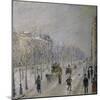 The Effect of Snow on the Boulevard's Appearance-Camille Pissarro-Mounted Giclee Print