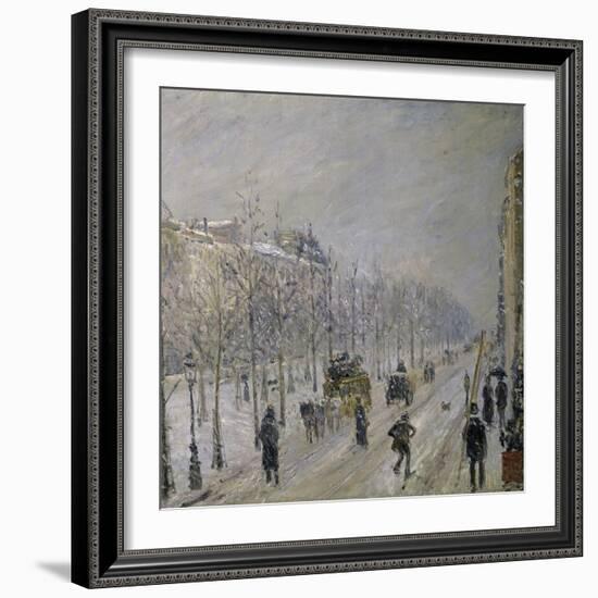 The Effect of Snow on the Boulevard's Appearance-Camille Pissarro-Framed Giclee Print