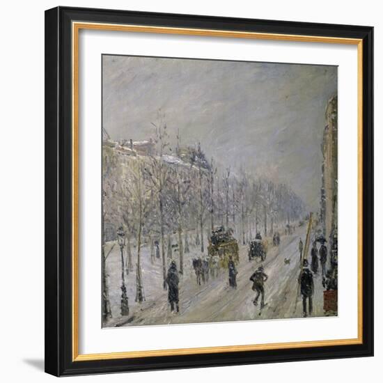 The Effect of Snow on the Boulevard's Appearance-Camille Pissarro-Framed Giclee Print