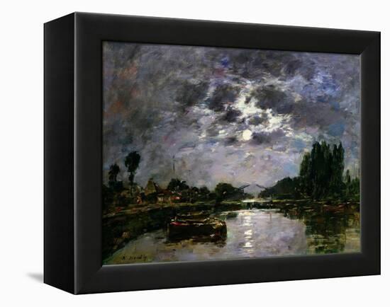 The Effect of the Moon, 1891-Eugène Boudin-Framed Premier Image Canvas