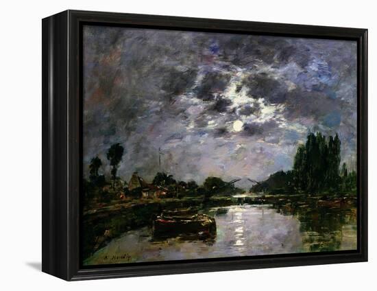 The Effect of the Moon, 1891-Eugène Boudin-Framed Premier Image Canvas