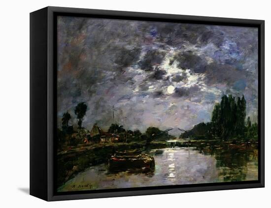 The Effect of the Moon, 1891-Eugène Boudin-Framed Premier Image Canvas