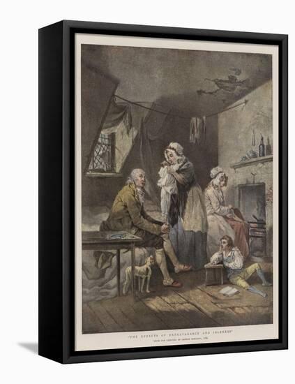 The Effects of Extravagance and Idleness-George Morland-Framed Premier Image Canvas