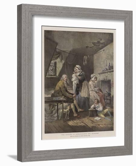 The Effects of Extravagance and Idleness-George Morland-Framed Giclee Print