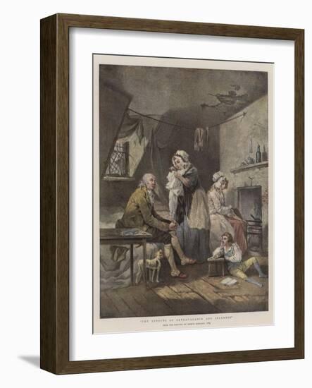 The Effects of Extravagance and Idleness-George Morland-Framed Giclee Print