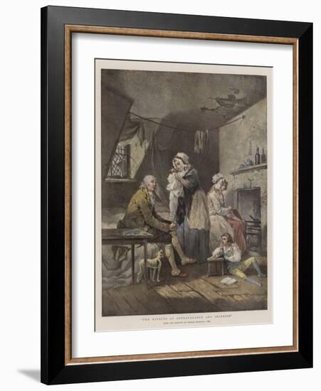 The Effects of Extravagance and Idleness-George Morland-Framed Giclee Print