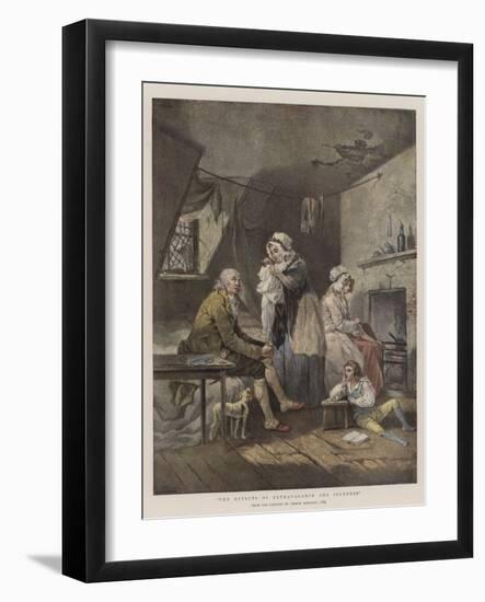 The Effects of Extravagance and Idleness-George Morland-Framed Giclee Print