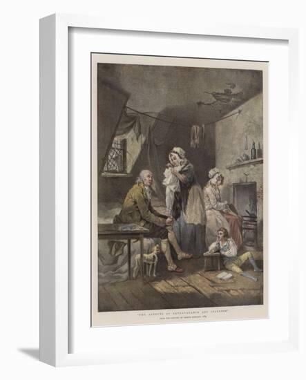 The Effects of Extravagance and Idleness-George Morland-Framed Giclee Print