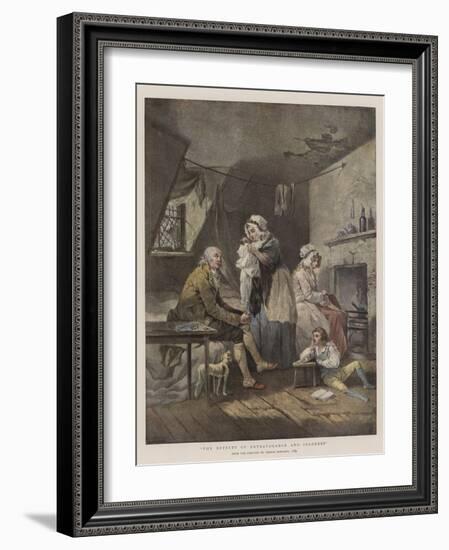 The Effects of Extravagance and Idleness-George Morland-Framed Giclee Print