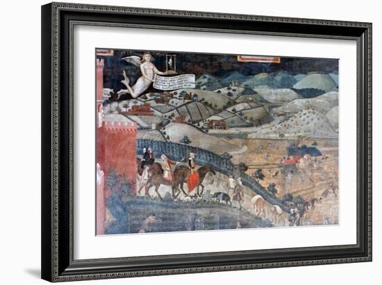 The Effects of Good Government in the Countryside, (Detail), 1338-1340-Ambrogio Lorenzetti-Framed Giclee Print