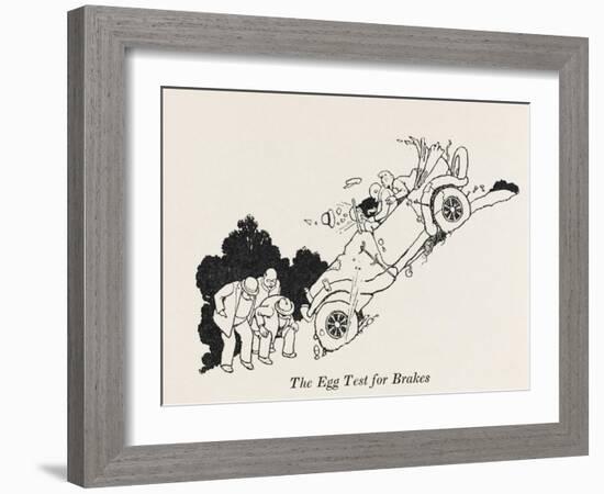 The Egg Test for Brakes-William Heath Robinson-Framed Art Print