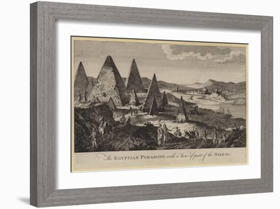 The Egyptian Pyramids with a View of Part of the Nile, Etc-null-Framed Giclee Print