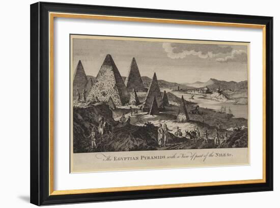 The Egyptian Pyramids with a View of Part of the Nile, Etc-null-Framed Giclee Print