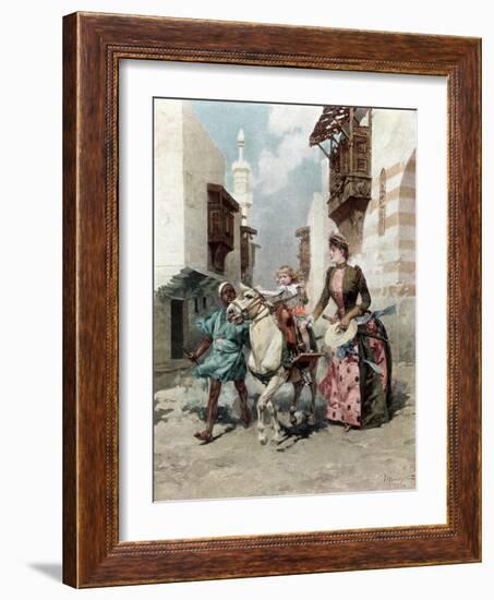 The Egyptian Quarter at the Universal Exposition, Paris, 1889-null-Framed Giclee Print