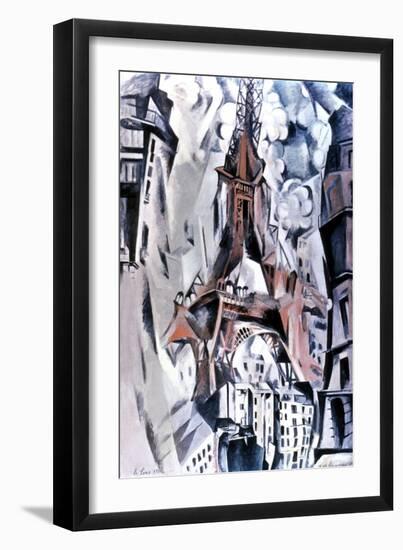 The Eiffel Tower, 1910 (Oil on Canvas)-Robert Delaunay-Framed Giclee Print