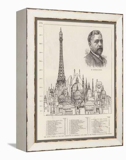 The Eiffel Tower at the Paris Exhibition as Compared with Some of the Highest Buildings in the Worl-null-Framed Premier Image Canvas