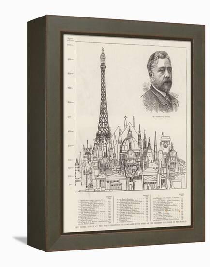 The Eiffel Tower at the Paris Exhibition as Compared with Some of the Highest Buildings in the Worl-null-Framed Premier Image Canvas