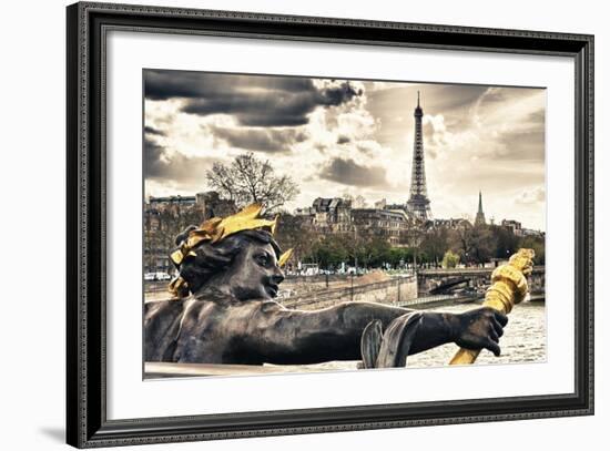 The Eiffel Tower from Pont Alexandre III Bridge - Paris - France-Philippe Hugonnard-Framed Photographic Print