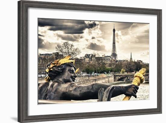 The Eiffel Tower from Pont Alexandre III Bridge - Paris - France-Philippe Hugonnard-Framed Photographic Print