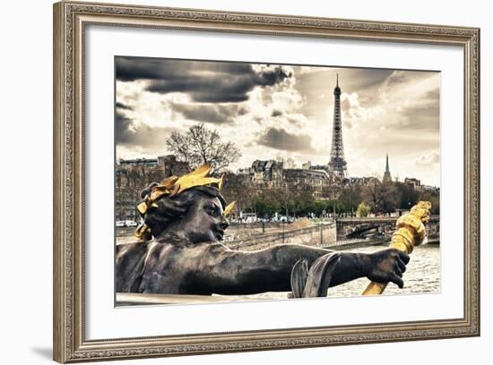 The Eiffel Tower from Pont Alexandre III Bridge - Paris - France-Philippe Hugonnard-Framed Photographic Print