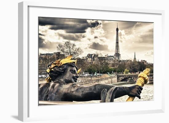 The Eiffel Tower from Pont Alexandre III Bridge - Paris - France-Philippe Hugonnard-Framed Photographic Print