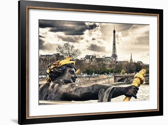 The Eiffel Tower from Pont Alexandre III Bridge - Paris - France-Philippe Hugonnard-Framed Photographic Print