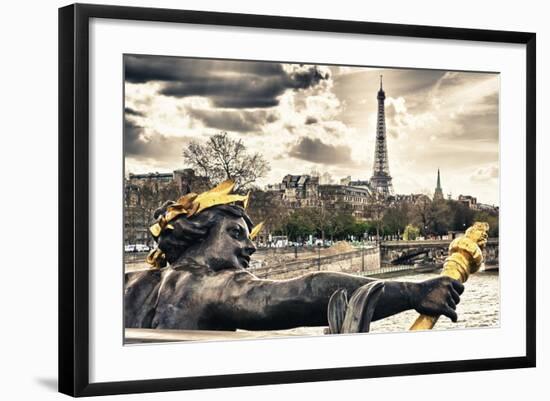 The Eiffel Tower from Pont Alexandre III Bridge - Paris - France-Philippe Hugonnard-Framed Photographic Print