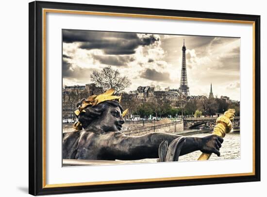 The Eiffel Tower from Pont Alexandre III Bridge - Paris - France-Philippe Hugonnard-Framed Photographic Print