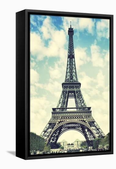 The Eiffel Tower in Paris, France. Instagram Style Filter-Zoom-zoom-Framed Premier Image Canvas