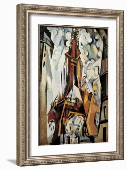 The Eiffel Tower Painting by Robert Delaunay (1885-1941) 1910.-Robert Delaunay-Framed Giclee Print