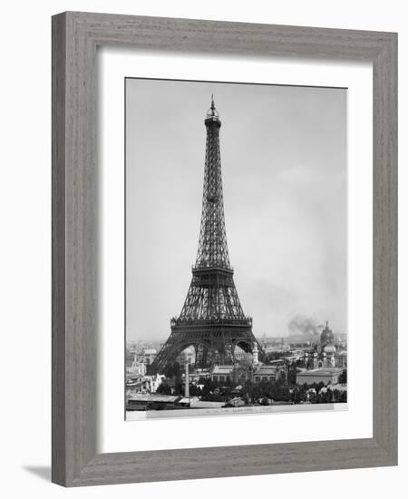 The Eiffel Tower Photographed During the Universal Exhibition of 1889 in Paris-Adolphe Giraudon-Framed Giclee Print