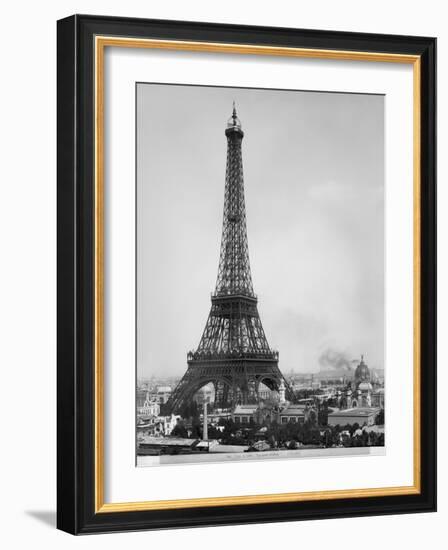 The Eiffel Tower Photographed During the Universal Exhibition of 1889 in Paris-Adolphe Giraudon-Framed Giclee Print