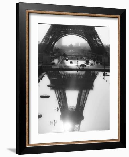 The Eiffel tower reflected, Paris-Michel Setboun-Framed Giclee Print